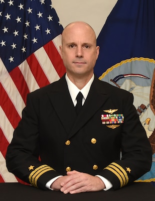 Official roster photograph of Executive Officer Cmdr. Harlan Johnson.