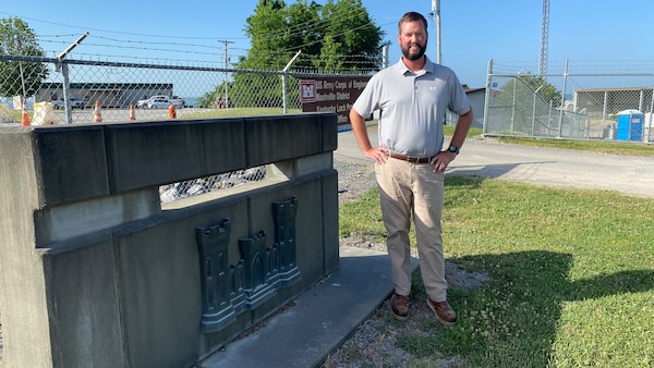 Justin Tabor, senior cost engineer for Chickamauga and Kentucky Lock, is the Nashville District’s Employee of the Month for April 2022. (USACE Photo by HEATHER KING.)