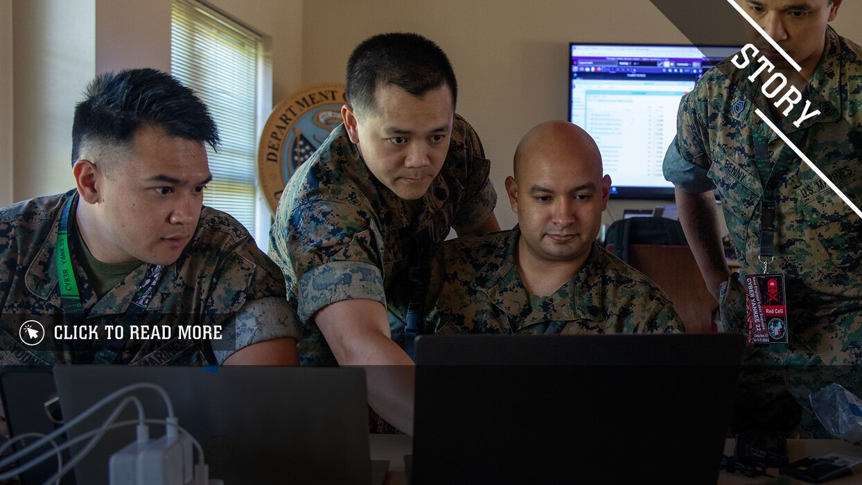 Red Team: Reserve Marines simulate cyberspace attackers in exercise Cyber Yankee 22
