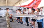 High School and middle schoolers attending the San Antonio ACE Academy get advice from a United States Air Force Academy cadet at the 99th Flying Training Squadron June 13, 2022, at Joint Base San Antonio-Randolph.
