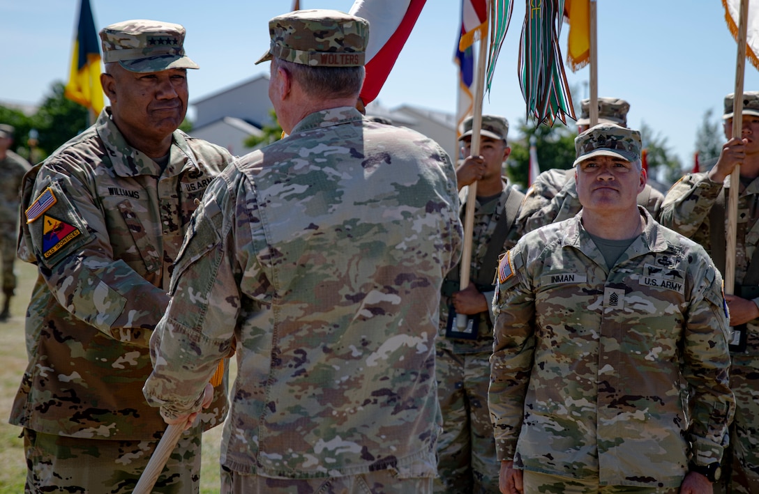 Gen. Darryl Williams accepts the guidon