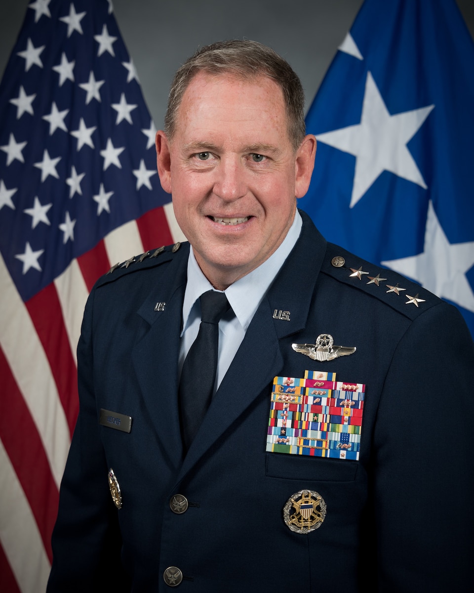 This is the official portrait of Gen. James B. Hecker.