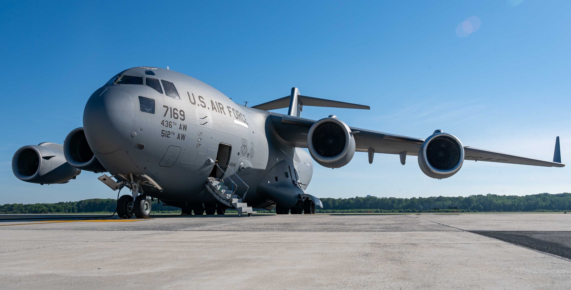 A C-17 Globemaster III is prepared for a local training mission at Dover Air Force Base, Delaware, June 15, 2022. Maintained by the 736th Aircraft Maintenance Squadron and operated by the 3rd Airlift Squadron, the Dover AFB C-17s provide global reach with unique, outsized airlift capability. (U.S. Air Force photo by Senior Airman Faith Schaefer)