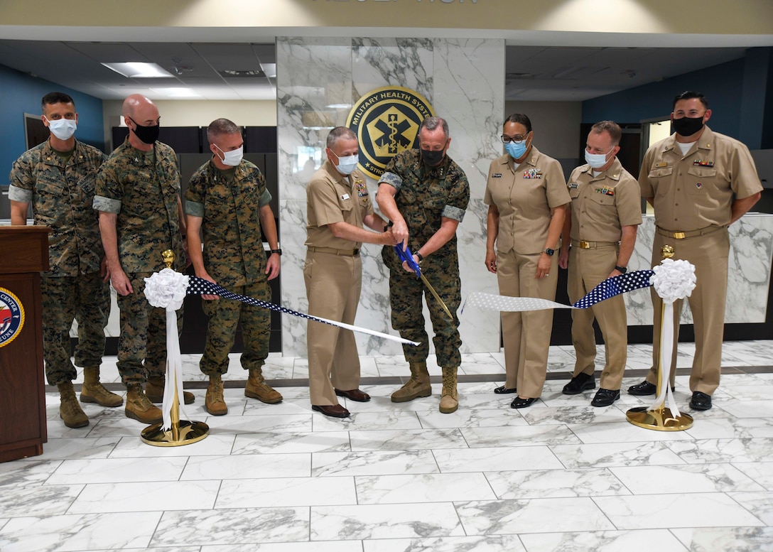 Leaders and staff from Naval Medical Center Camp Lejeune held a ribbon cutting ceremony for the new Marine Centered Medical Home Hadnot Point on Friday, June 24, 2022.