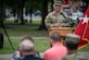 U.S. Army Col. Frankie Cochiaosue, 733d Mission Support Group commander speaks during the 733d MSG change of command ceremony at Joint Base Langley-Eustis, Virginia, June 23, 2022. Cochiaosue leads over 1,100 personnel in four squadrons that provides installation support, base operations and quality of life programs to the JBLE-Eustis community consisting of over 20,000 service members, DoD civilians and family members. (U.S. Air Force photo by Senior Airman Anthony Nin Leclerec)