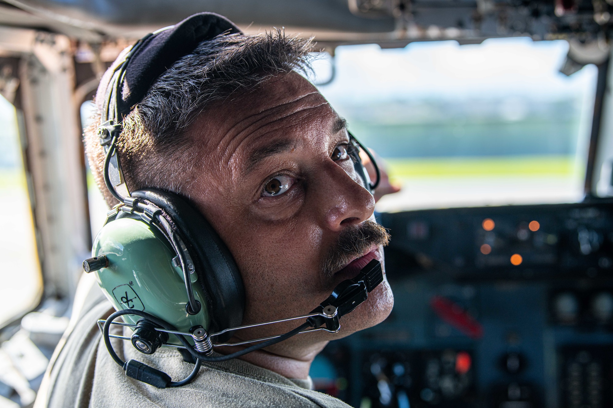 An Airman tests aircraft engines.