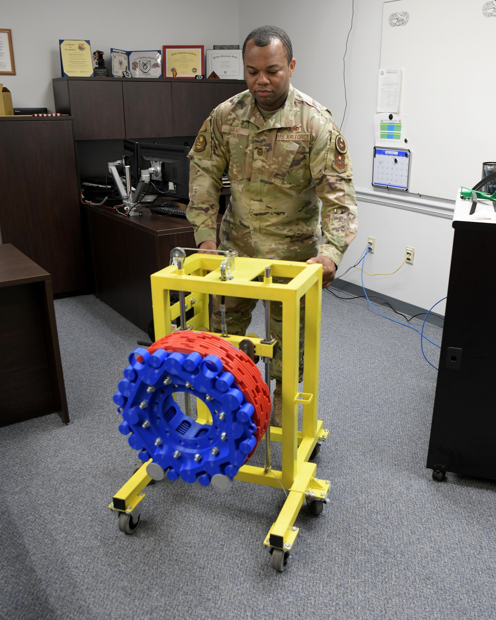 Man working with lift