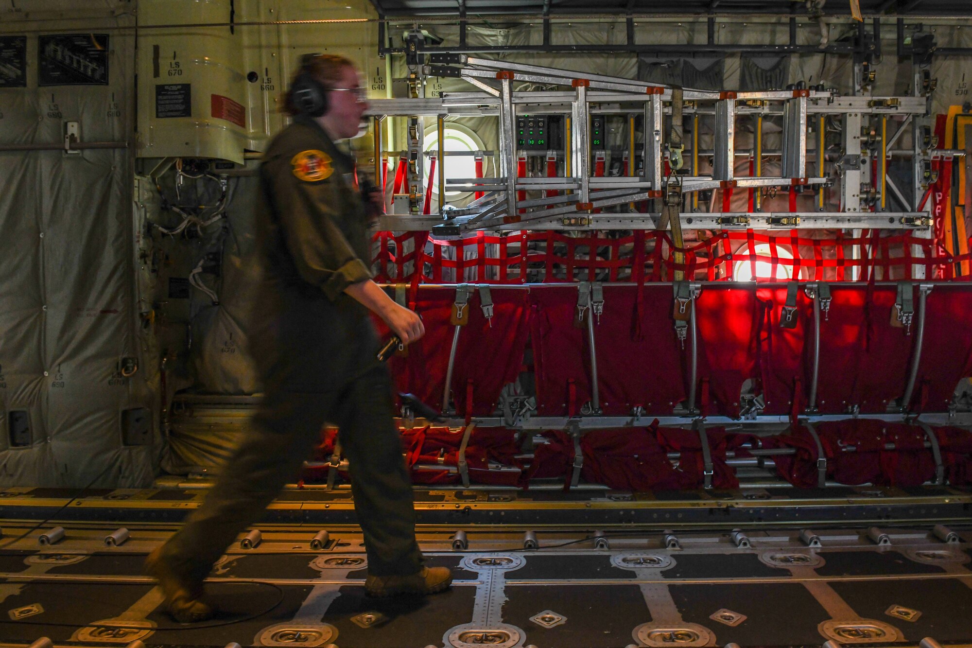 Loadmaster conducts flight inspection