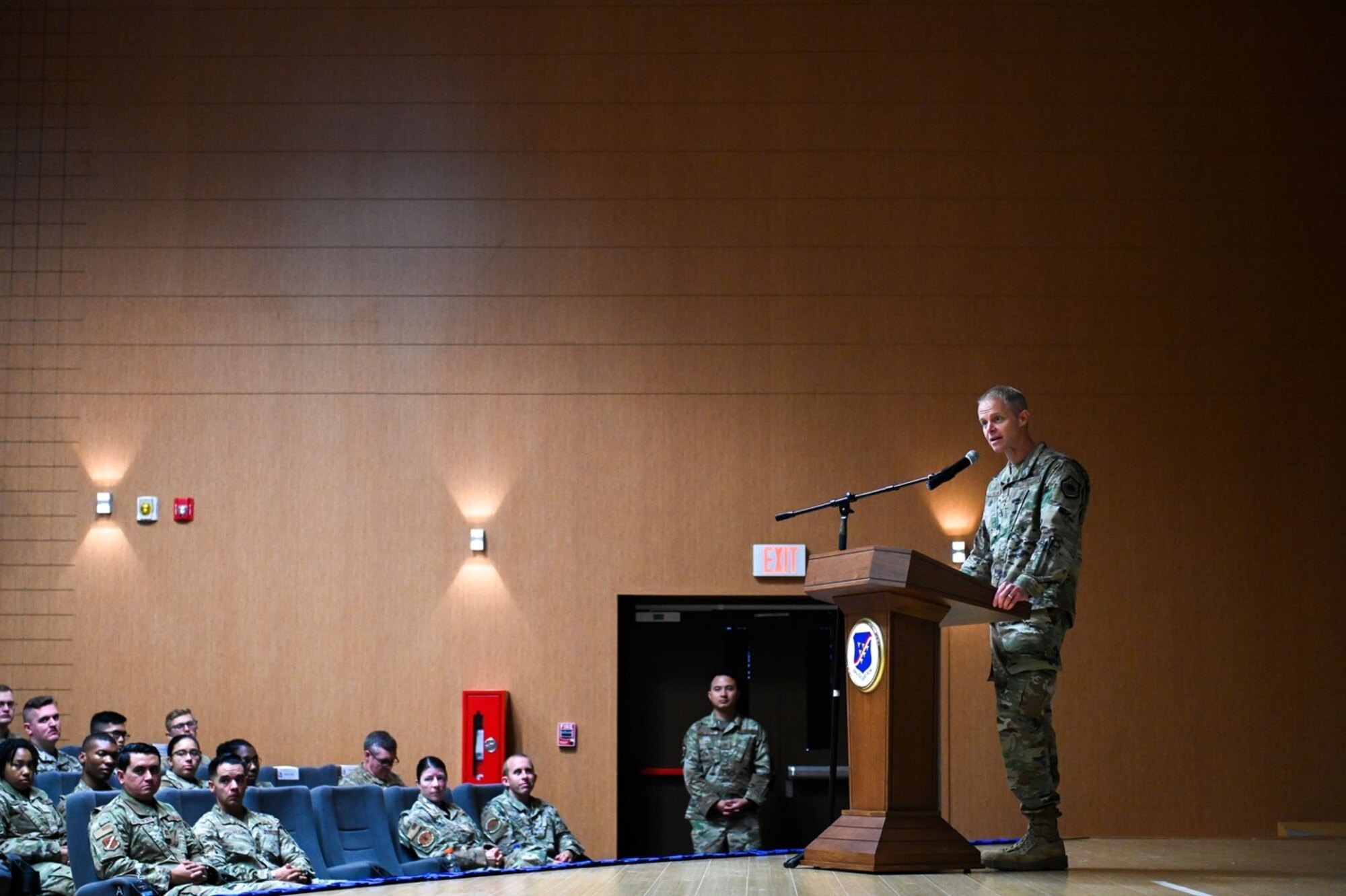 Maj. Gen. Derek France, Third Air Force commander, delivers remarks during a change of command ceremony at Incirlik Air Base, Turkey, June 30, 2022. During the ceremony, Col. Jason Gingrich relinquished command of the 39th ABW to Maj. Gen. Derek France, Third Air Force commander, who then charged Powell with leading the wing. The 39th ABW is charged with defending NATO’s southern flank under the auspices of 3rd AF, U.S. Air Forces in Europe – Air Forces Africa and U.S. European Command. The wing projects global power through strategic deterrence, agile combat support and enduring partnerships to defend U.S. interests and allies. (U.S. Air Force photo by Senior Airman Joshua T. Crossman)