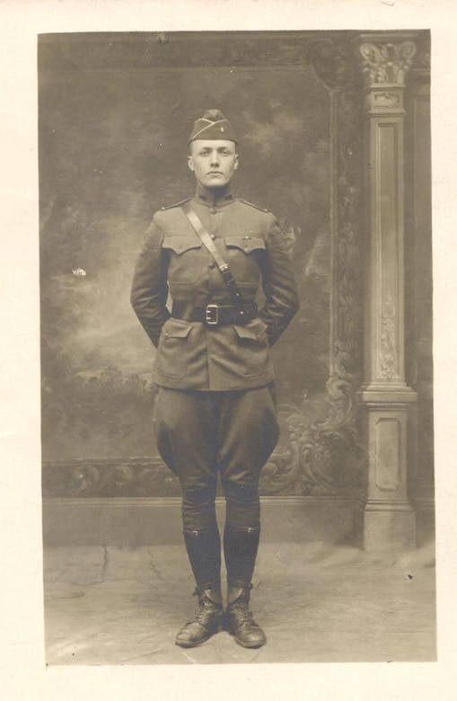 A post-armistice photo postcard of Lt. Bob Hoffman from the Sate Museum of Pennsylvania. Hoffman took part in fighting on Hill 204 in France with the 111th Infantry Regiment.
