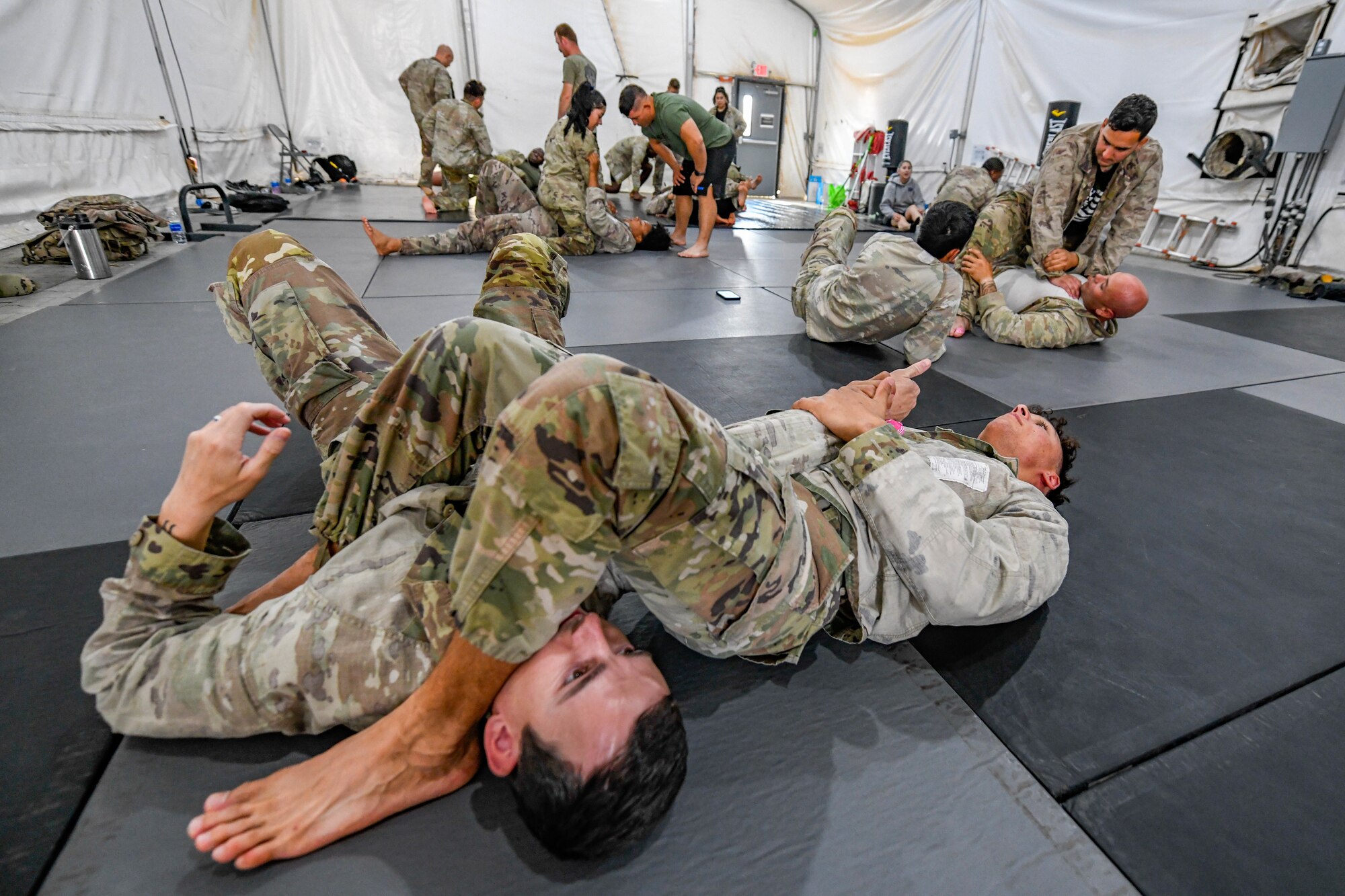 378th ESFS Defenders participate in Task Force Hurricane combative training