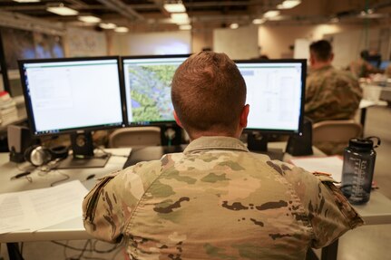 Army Reserve Soldiers from the U.S. Army Civil Affairs and Psychological Operations Command (Airborne) converge at the Military Training Center on Fort Leavenworth, Kansas in June, 2022 for Command Post Exercise – Functional (CPX-F) 22-02 to develop their functional expertise within Civil Affairs (CA), Psychological Operations (PSYOP) and Information Operations (IO) elements supporting a division and corps-level staff.