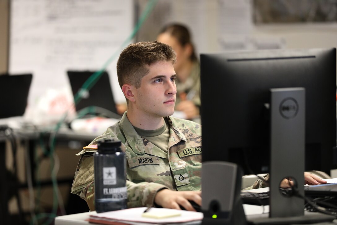 Army Reserve Soldiers from the U.S. Army Civil Affairs and Psychological Operations Command (Airborne) converge at the Military Training Center on Fort Leavenworth, Kansas in June, 2022 for Command Post Exercise – Functional (CPX-F) 22-02 to develop their functional expertise within Civil Affairs (CA), Psychological Operations (PSYOP) and Information Operations (IO) elements supporting a division and corps-level staff.