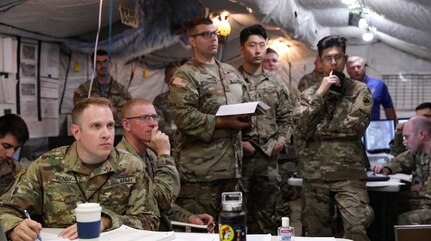 Army Reserve Soldiers from the U.S. Army Civil Affairs and Psychological Operations Command (Airborne) converge at the Military Training Center on Fort Leavenworth, Kansas in June, 2022 for Command Post Exercise – Functional (CPX-F) 22-02 to develop their functional expertise within Civil Affairs (CA), Psychological Operations (PSYOP) and Information Operations (IO) elements supporting a division and corps-level staff.