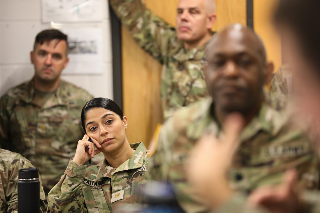 Army Reserve Soldiers from the U.S. Army Civil Affairs and Psychological Operations Command (Airborne) converge at the Military Training Center on Fort Leavenworth, Kansas in June, 2022 for Command Post Exercise – Functional (CPX-F) 22-02 to develop their functional expertise within Civil Affairs (CA), Psychological Operations (PSYOP) and Information Operations (IO) elements supporting a division and corps-level staff.