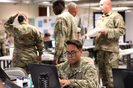 Army Reserve Soldiers from the U.S. Army Civil Affairs and Psychological Operations Command (Airborne) converge at the Military Training Center on Fort Leavenworth, Kansas in June, 2022 for Command Post Exercise – Functional (CPX-F) 22-02 to develop their functional expertise within Civil Affairs (CA), Psychological Operations (PSYOP) and Information Operations (IO) elements supporting a division and corps-level staff.