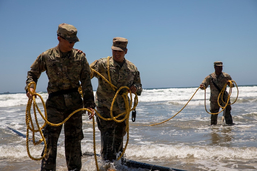 Army Reserve Soldiers train on water treatment procedures