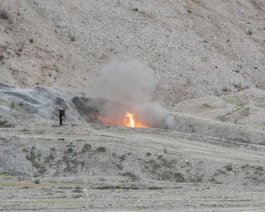 The Utah Air National Guard Explosive Ordnance Disposal Squadron was tasked to execute an Emergency detonation of several depleted uranium rounds that had been compromised on June 23, 2022 at Tooele Army Depot, UT.