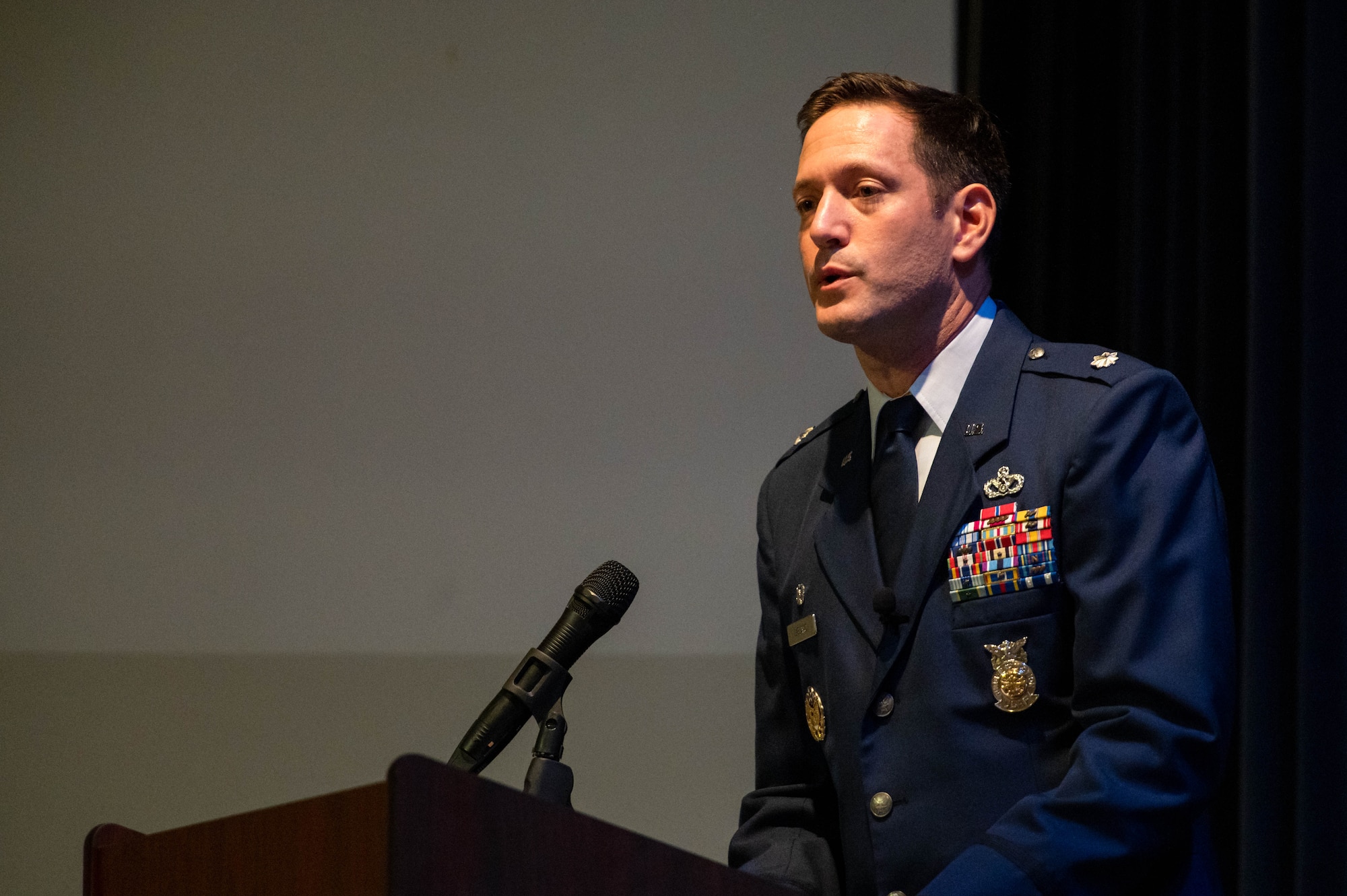 Airman speaks