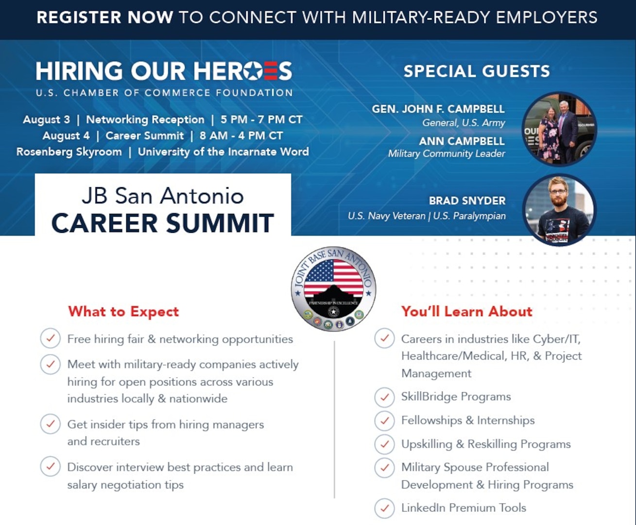 Business events for your company, Go Army