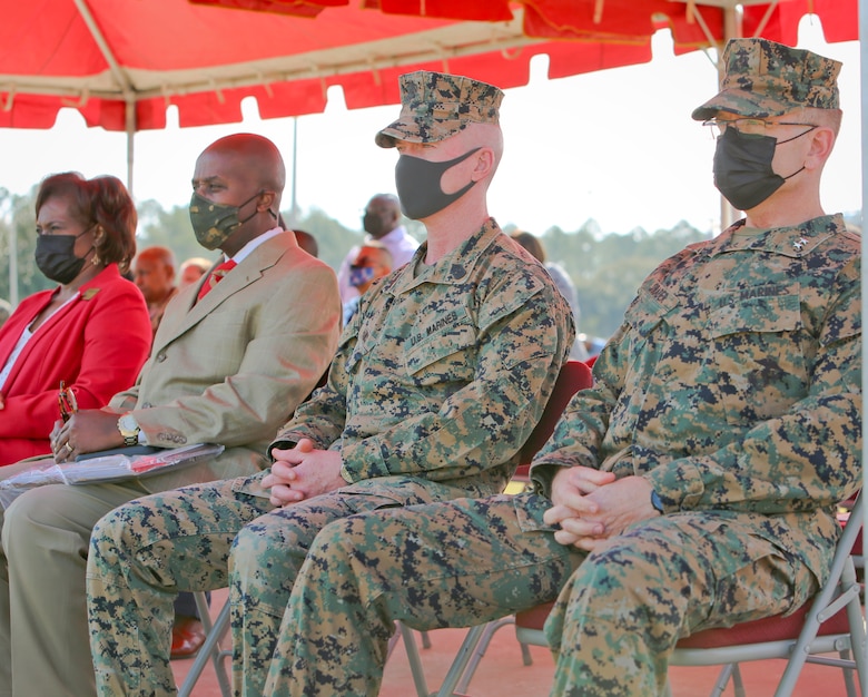 Marine Corps Logistics Base Albany marked its 70th anniversary with a ceremony on the base, March. 1. The anniversary marks a milestone in the base’s history signifying seven decades of partnership and dedication to serving the warfighter and the communities in southwest Georgia in which they live. The installation was established as the Marine Corps Depot of Supplies on March 1, 1952. (U.S. Marine Corps photos by Jennifer Parks)