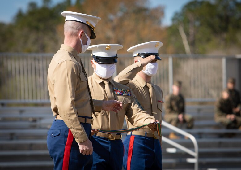 Marine Corps Logistics Base Albany celebrated its 70th anniversary with a ceremony on the base, March 1. It  marked a milestone signifying seven decades of partnership and dedication to serving the warfighter and the communities in southwest Georgia in which they live. The installation was established as the Marine Corps Depot of Supplies on March 1, 1952. (U.S. Marine Corps photo by Jonathan Wright)