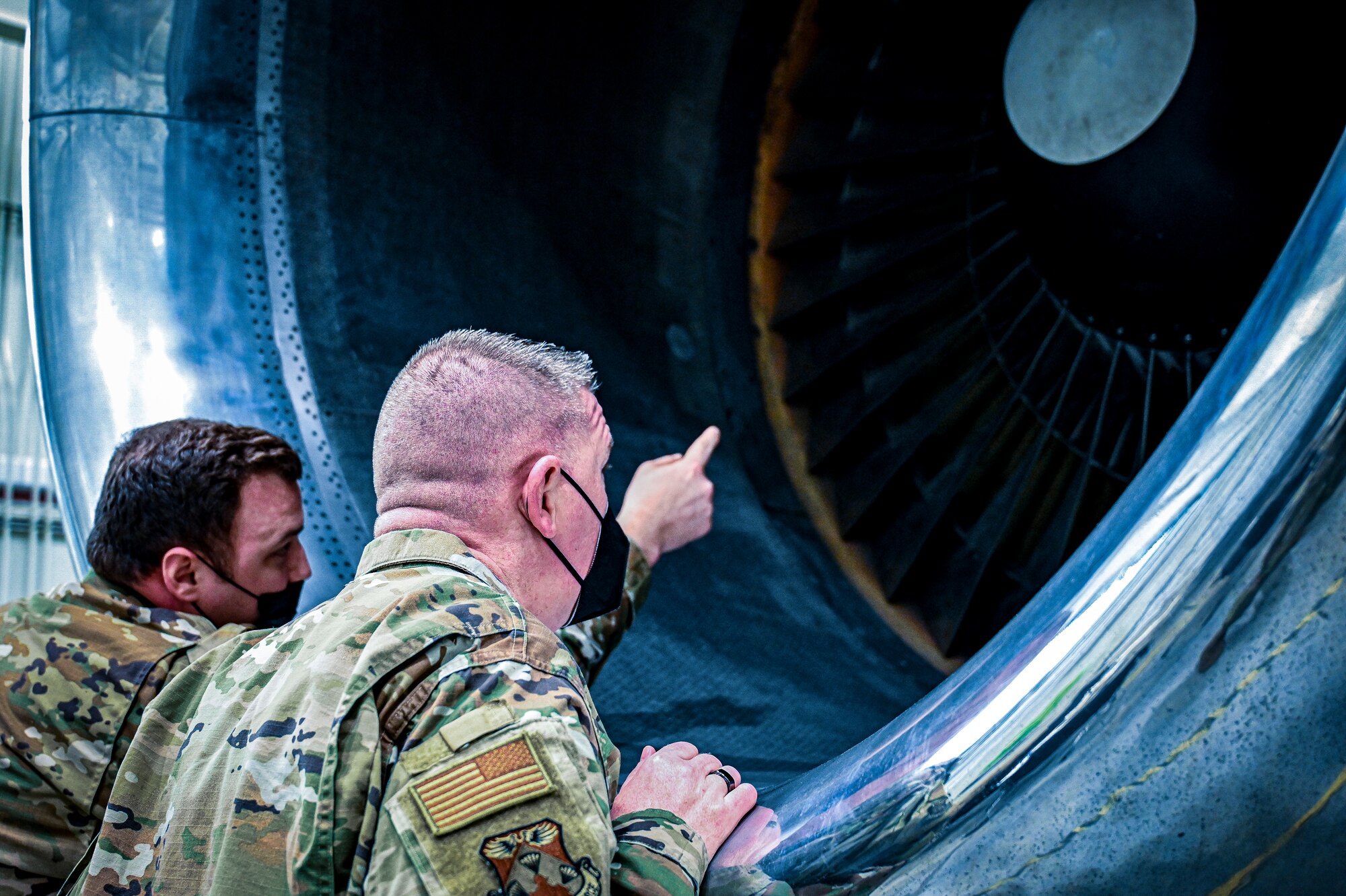 U.S. Air Force Chief Master Sgt. Chad W. Bickley, 18th Air Force command chief, tours the 305th Air Mobility Wing’s Aerial Port Terminal on Feb. 24, 2022, at Joint Base McGuire-Dix-Lakehurst, N.J. Bickley visited the 305 Air Mobility Wing to learn how the unit contributes to the 18th Air Force airlift and aerial refueling missions, and spoke with Airmen to learn about their successes and challenges. As Air Mobility Command’s sole numbered Air Force, 18th AF is tasked with presenting trained, equipped, and ready forces for worldwide operational requirements.