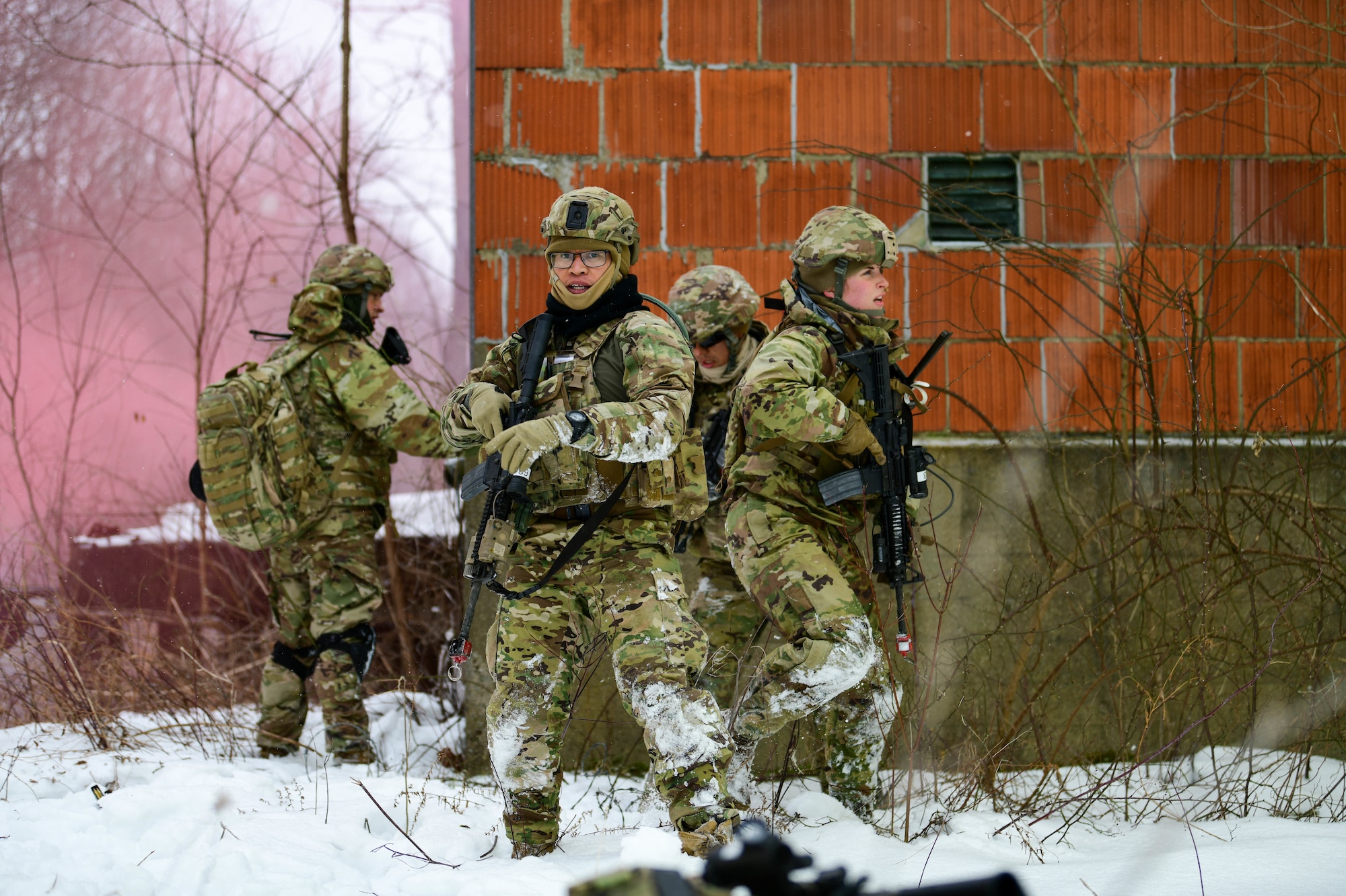 Members of the 926th Security Forces Squadron, based at Nellis Air Force Base, Nevada, completed the Integrated Defense Leadership Course in February 2022. The course is based at Youngstown Air Reserve Station, Ohio, and makes use of Camp James A. Garfield Joint Military Training Center, Ohio.