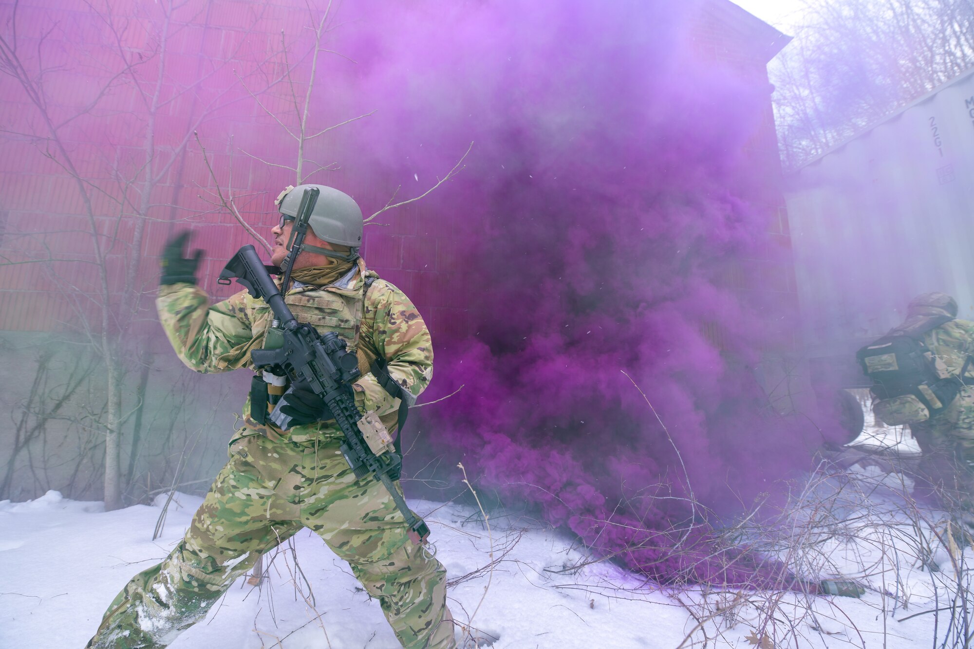 Members of the 926th Security Forces Squadron, based at Nellis Air Force Base, Nevada, completed the Integrated Defense Leadership Course in February 2022. The course is based at Youngstown Air Reserve Station, Ohio, and makes use of Camp James A. Garfield Joint Military Training Center, Ohio.