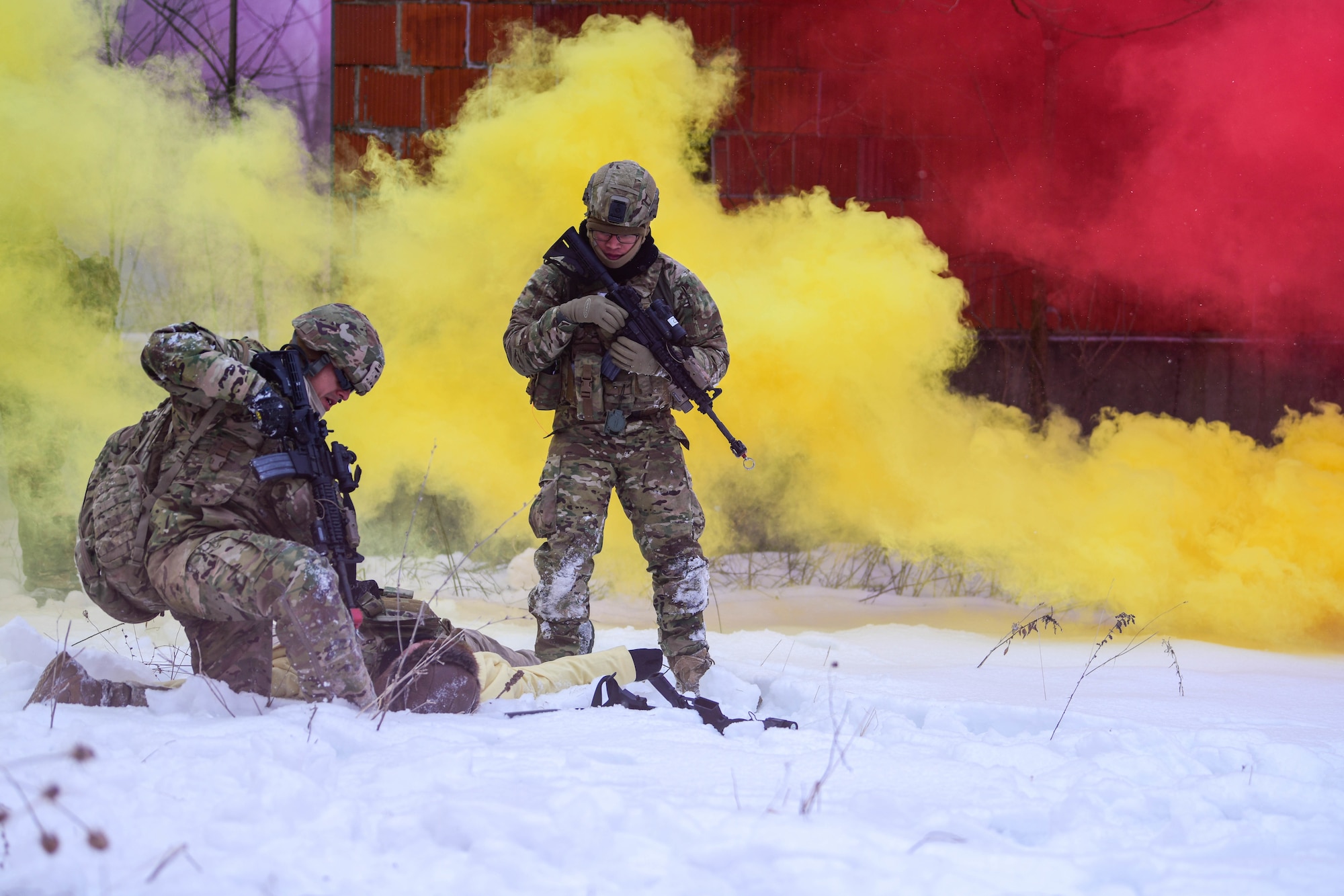 Members of the 926th Security Forces Squadron, based at Nellis Air Force Base, Nevada, completed the Integrated Defense Leadership Course in February 2022. The course is based at Youngstown Air Reserve Station, Ohio, and makes use of Camp James A. Garfield Joint Military Training Center, Ohio.