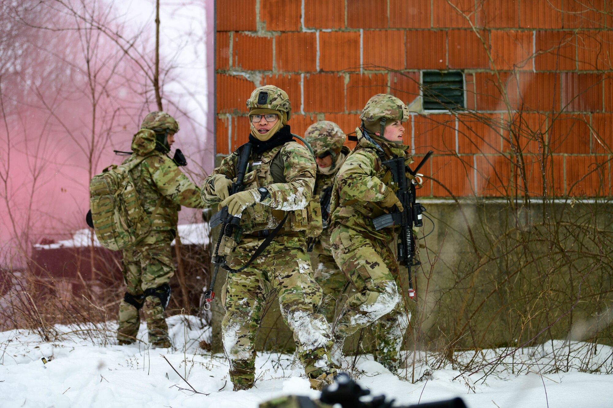 Members of the 926th Security Forces Squadron, based at Nellis Air Force Base, Nevada, completed the Integrated Defense Leadership Course in February 2022. The course is based at Youngstown Air Reserve Station, Ohio, and makes use of Camp James A. Garfield Joint Military Training Center, Ohio.