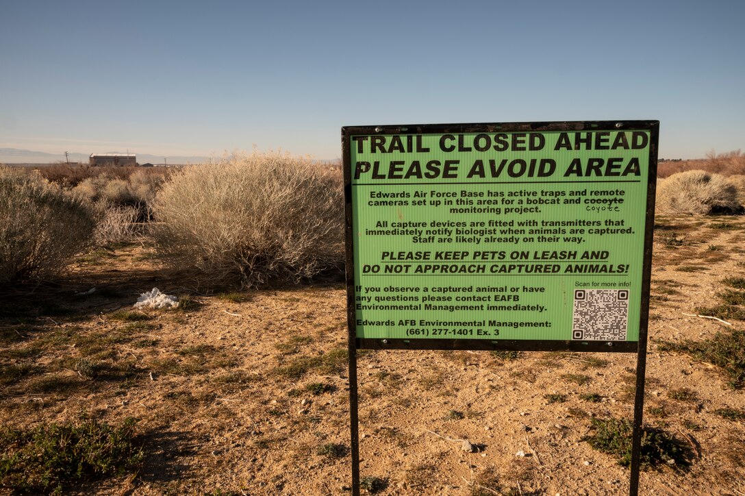 Edwards Air Force Base partners with Colorado State University to tag and track wildlife on base, this information will be used to develop a wildlife management plan to guide educational outreach. (Air Force photo by Adam Bowles)