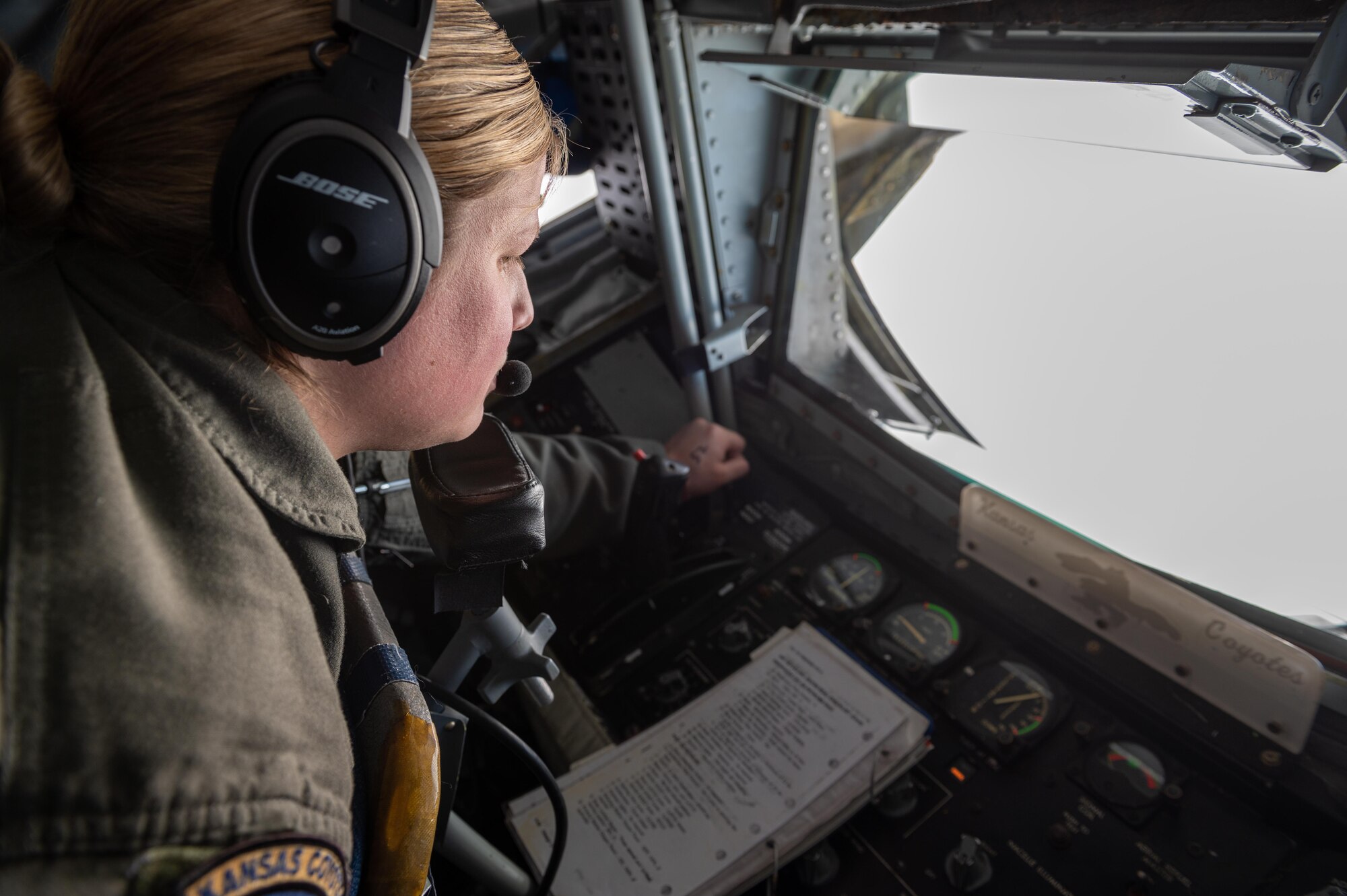 Airman conducts an air refueling mission