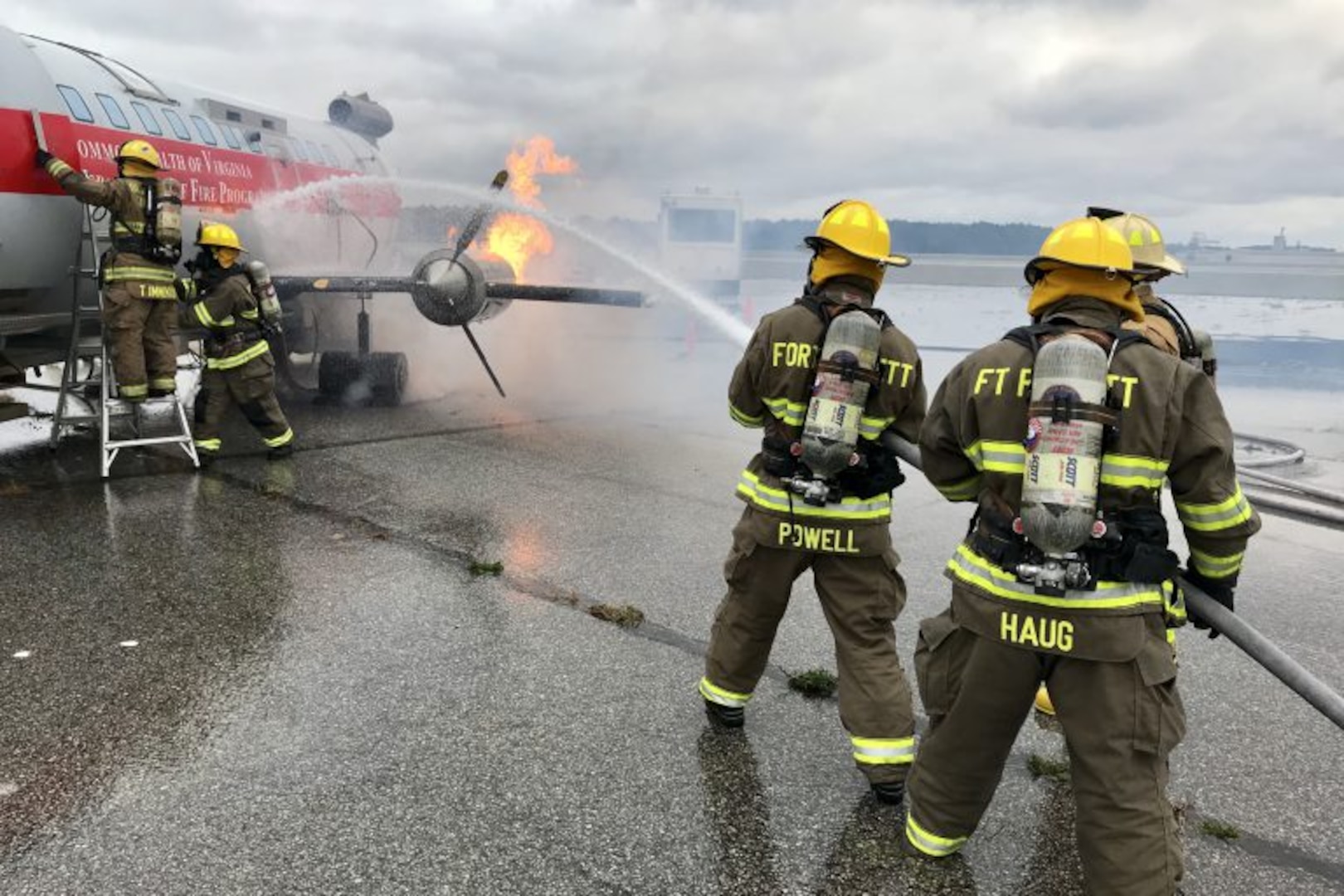 Fort Pickett firefighters work to earn aircraft rescue certification