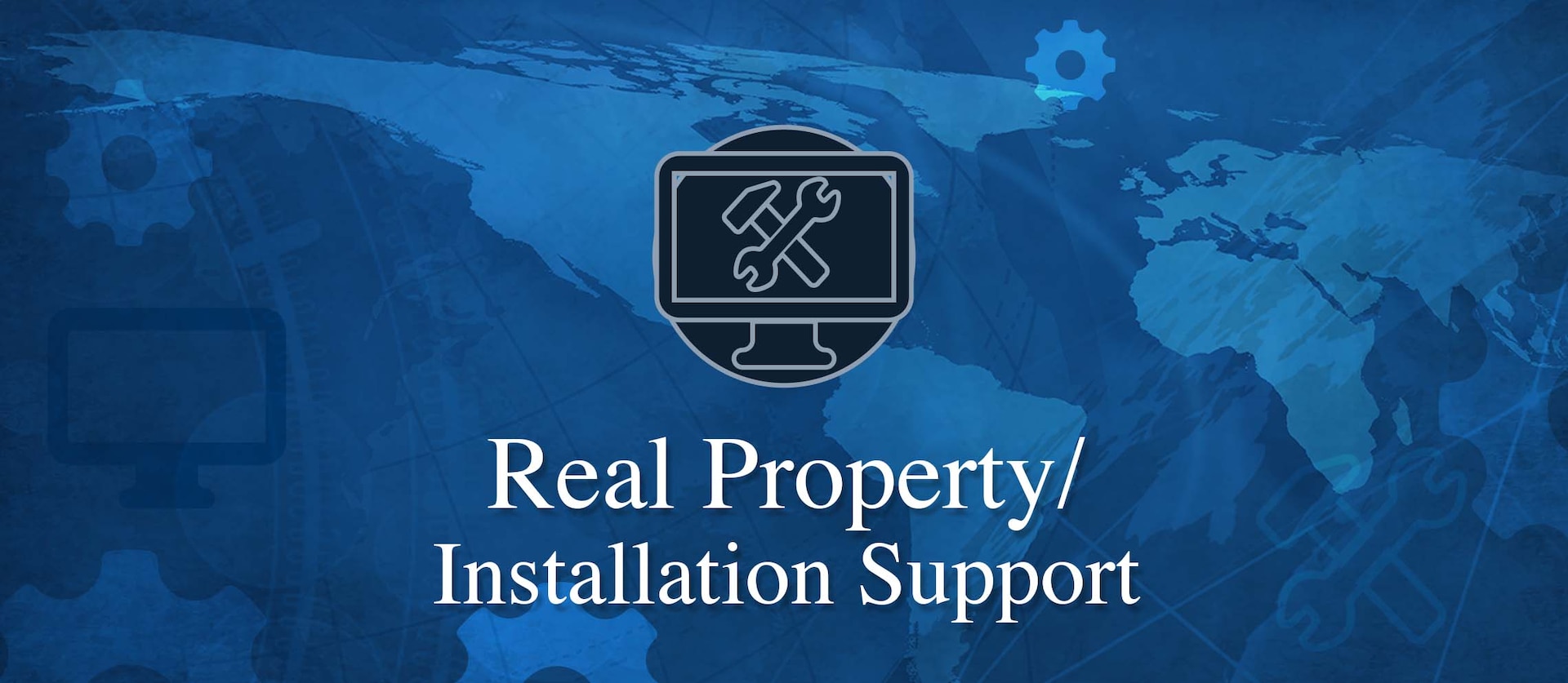Banner graphic for Real Property/Installation Support application