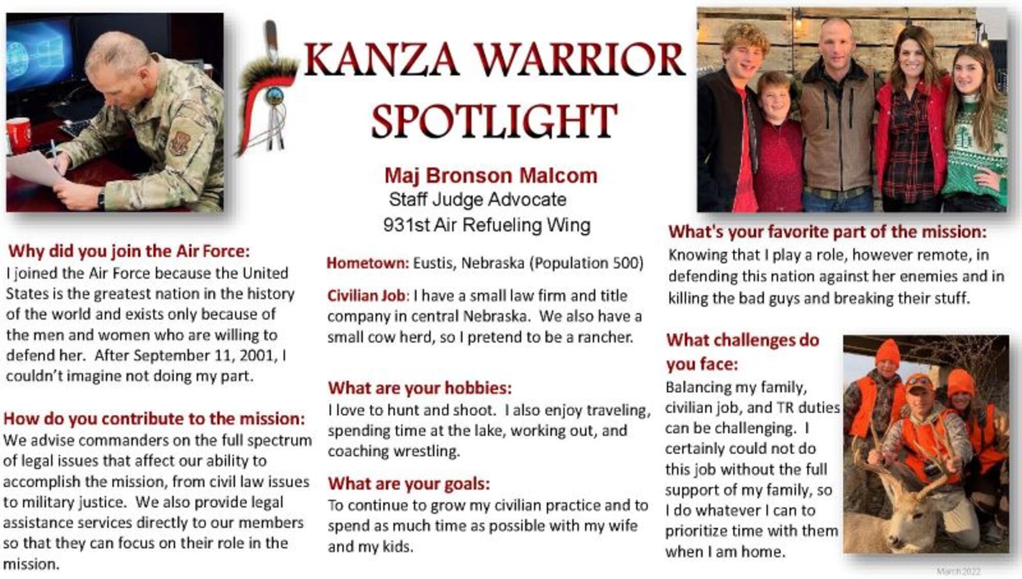 KANZA Warrior Spotlight March 2022