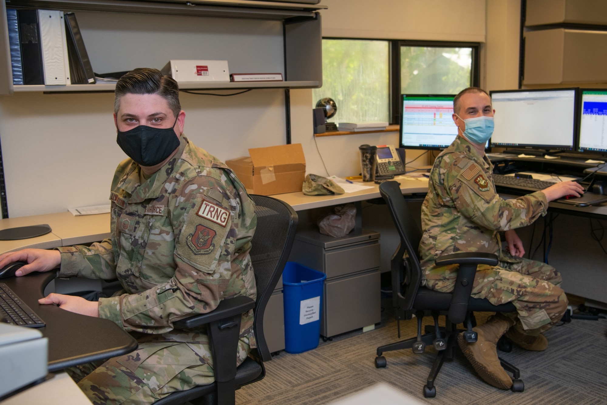 MSgt. Dallan Livingston, group training manager with the 349 MSG, is in charge of the overall training mission for the personnel.