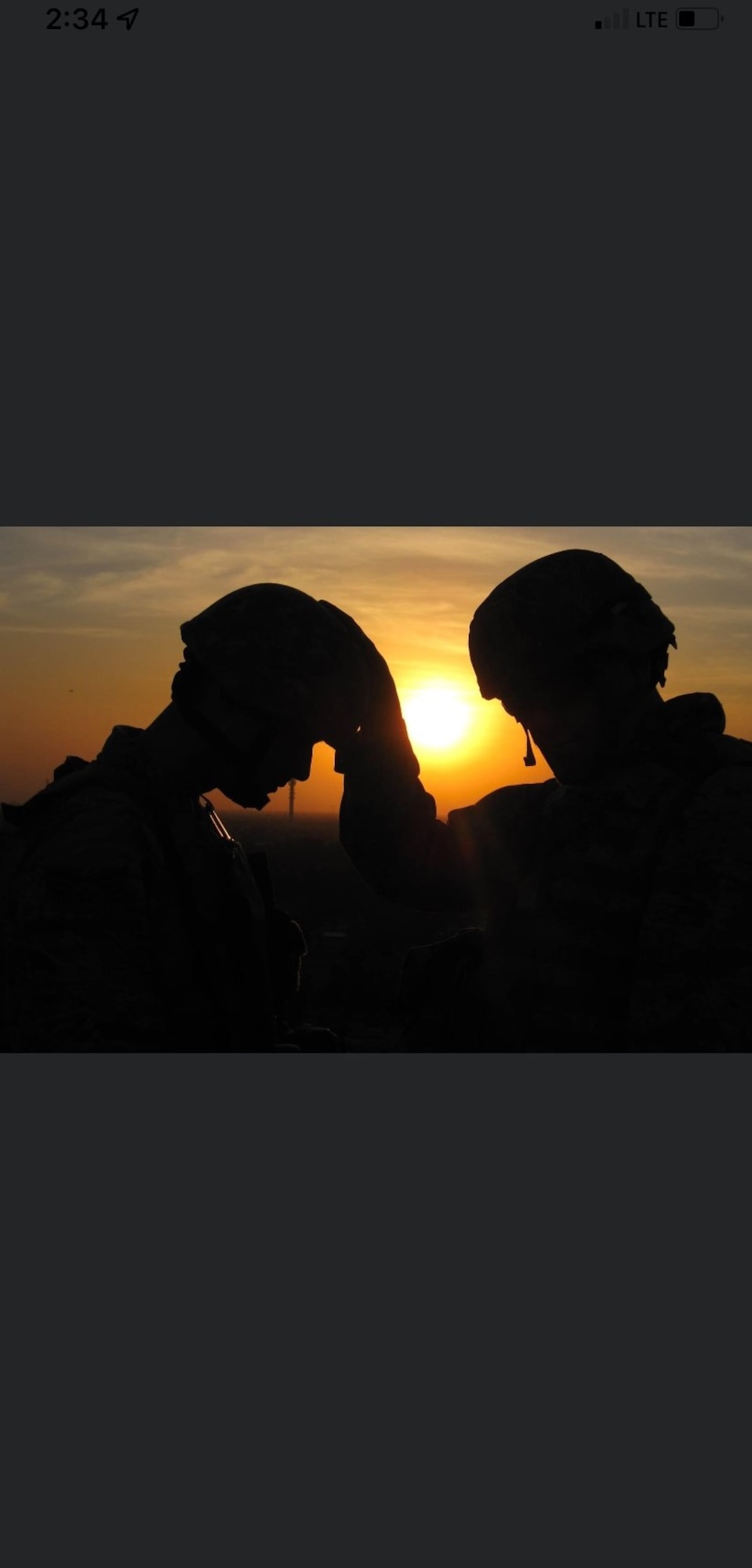 Chaplain providing support to USAF troop