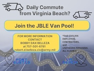 A graphic about the JBLE van pool.
