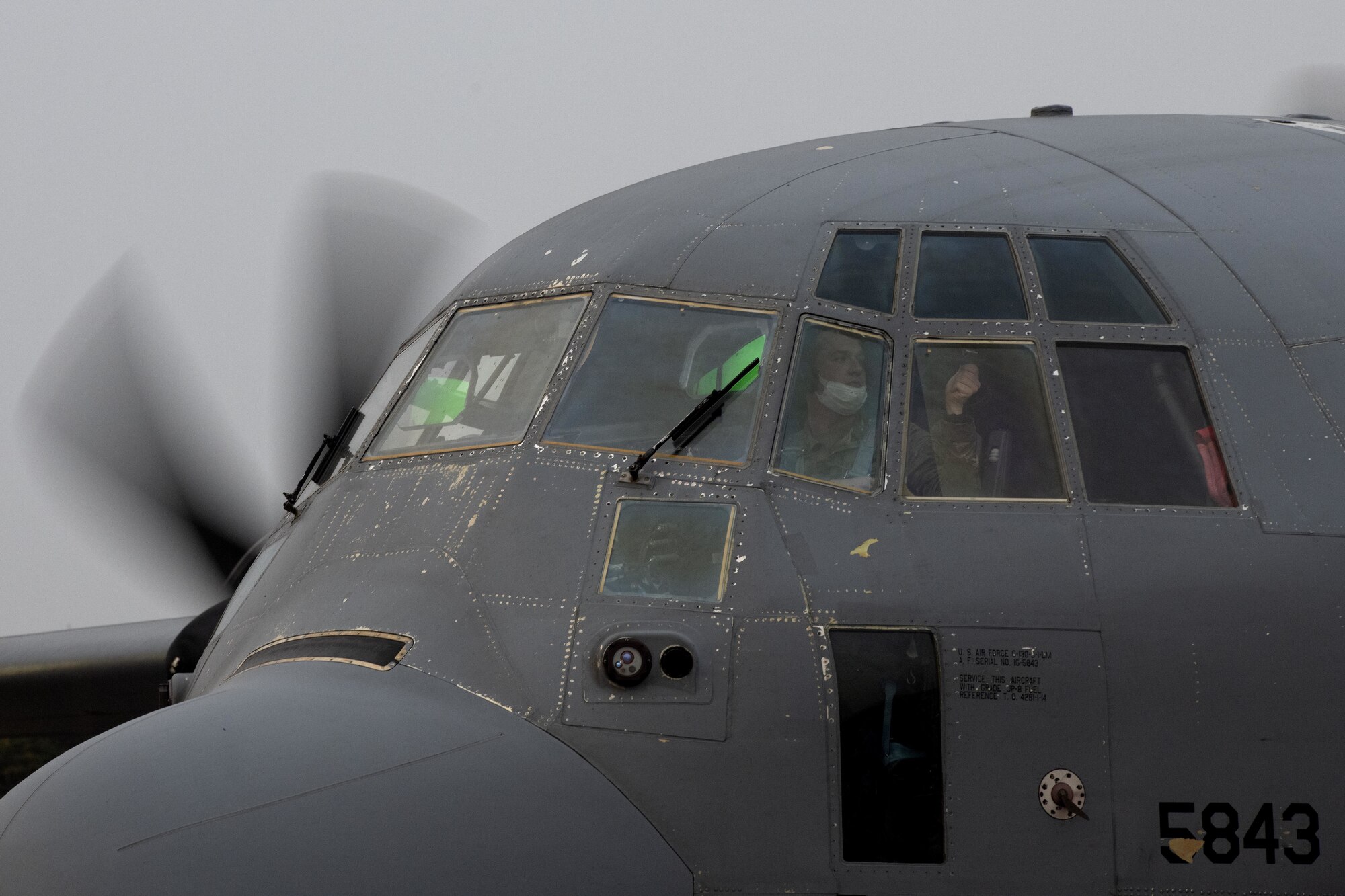 Capt. Johnathan Westland, 36th Expeditionary Airlift Squadron C-130J Super Hercules pilot, prepares a C-130J Super Hercules for launch during a night sortie as part of Exercise Cope South 2022, at Bangladesh air force (BAF) Base Bangabandhu, Bangladesh. U.S. Air Force and BAF pilots exchanged techniques for flying in low light conditions as part of the exercise. Exercise Cope South is a bi-annual Pacific Air Forces-sponsored bilateral tactical airlift exercise, intended to enhance U.S. and Bangladesh forces’ ability to operate together.