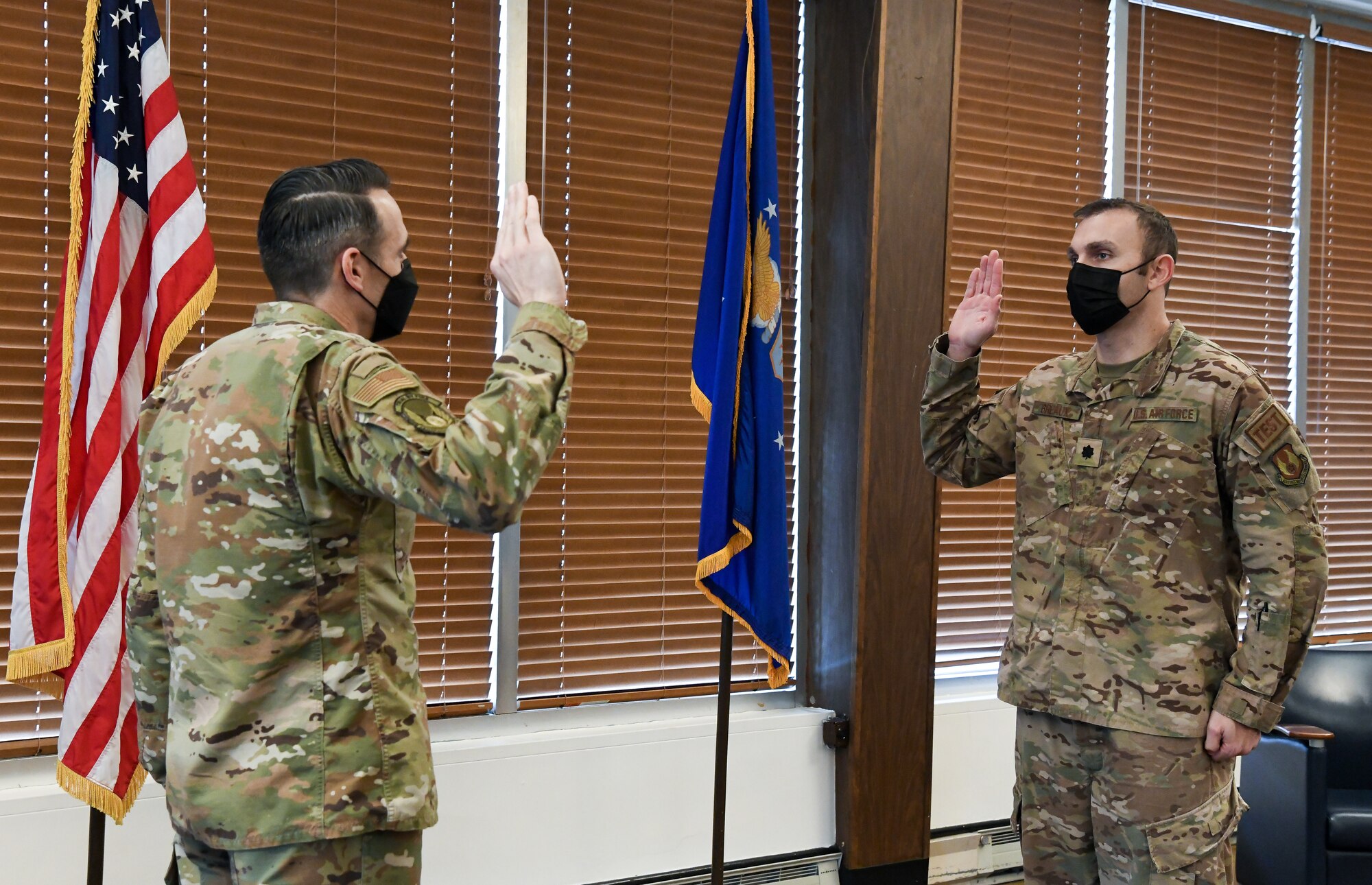 Oath of office during promotion ceremony