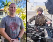 U.S. Army Reserve Staff Sgt. Christopher Gordon, a civil affairs Non-commissioned Officer with the 416th Civil Affairs Battalion (Airborne), poses for a photo during a video interview on March 5, 2022. Gordon was one of three people responsible for aiding the victims of a plane crash in Camp Pendleton on Thursday, Feb 24, 2022. (U.S. Army Reserve photo by Sgt. Liem Huynh)