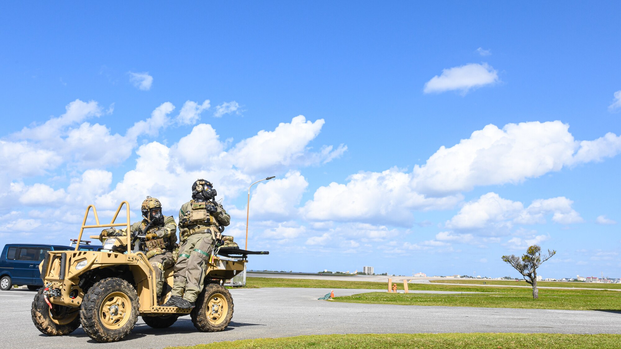 Photo of operators driving.