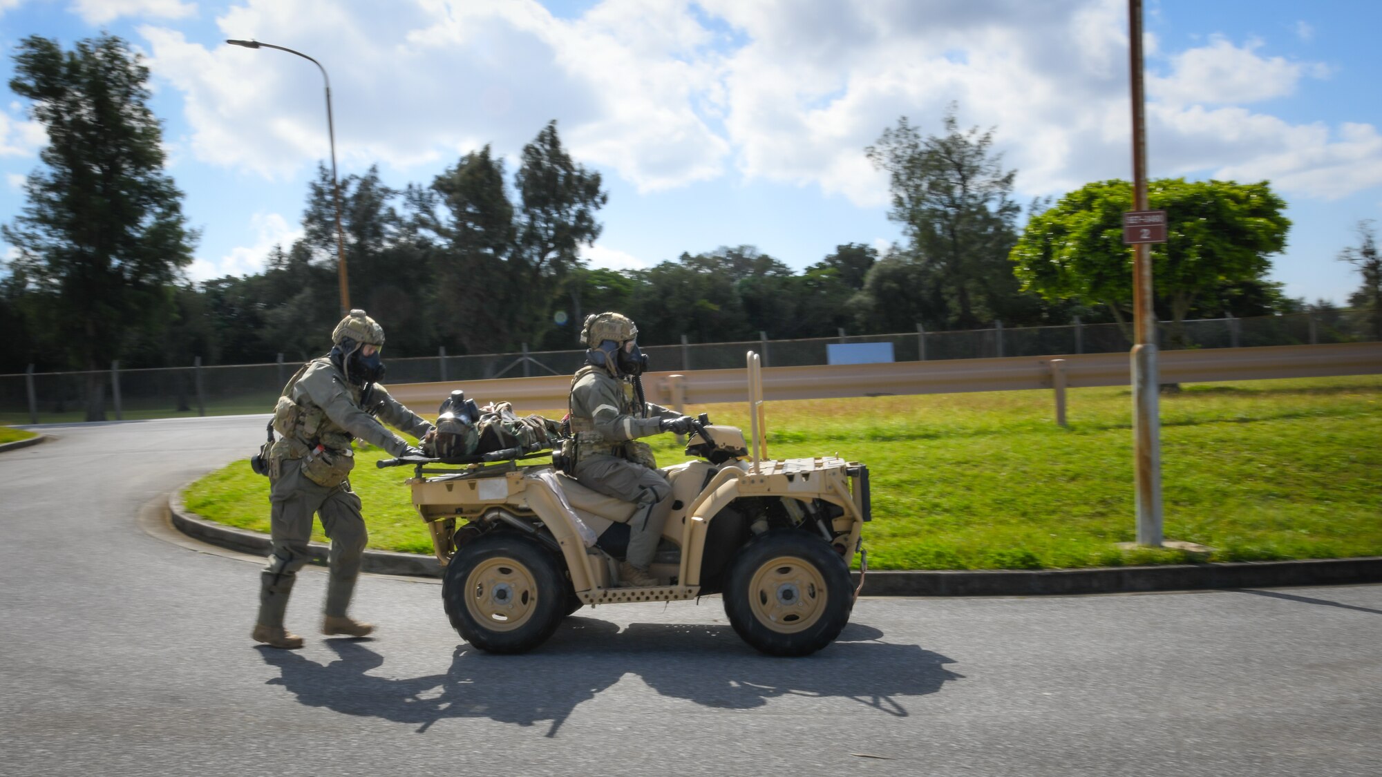 Photo of operators driving.