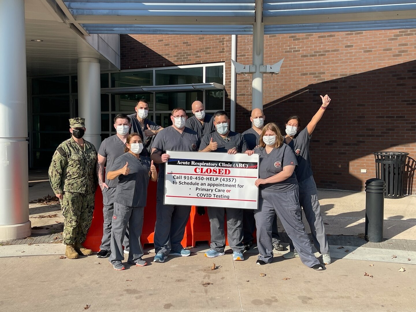 After nearly two years, the COVID/Acute Respiratory Clinic at Naval Medical Center Camp Lejeune closed its doors a final time the afternoon of February 25, 2022.