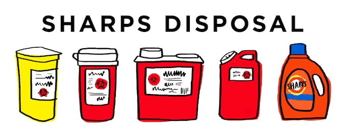 Naval Station Guantanamo Bay residents can now safely dispose of sharps in a sharps disposal container, accessible 24/7 in front of the hospital. Prior to disposing place sharps material in a plastic sharps disposal container or in a seal-able, thick plastic container and mark, 'Sharps.'  Click on the picture and scroll to the bottom of our Customer Service page to learn more.