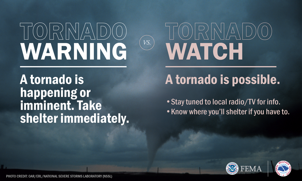 Tornado Watch Vs Warning