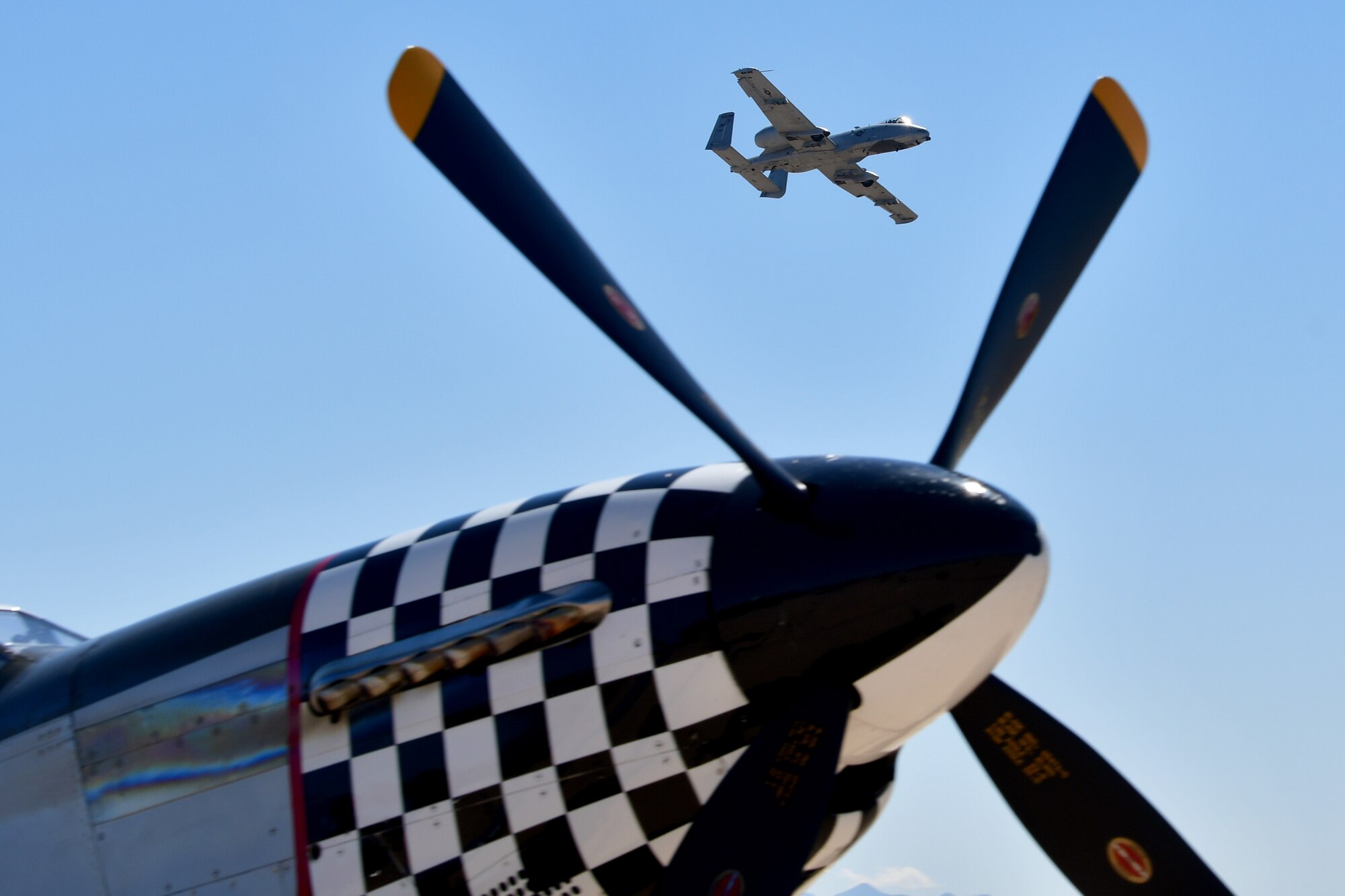 A plane sits on the flight line.