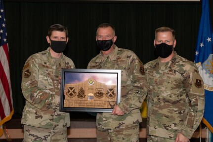 Award presentation for 37 TRW annual awards ceremony Feb. 11, 2022