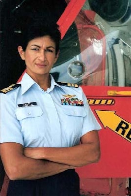 Marilyn Melendez Dykman, the first minority female pilot in the Coast Guard. (U.S. Coast Guard)